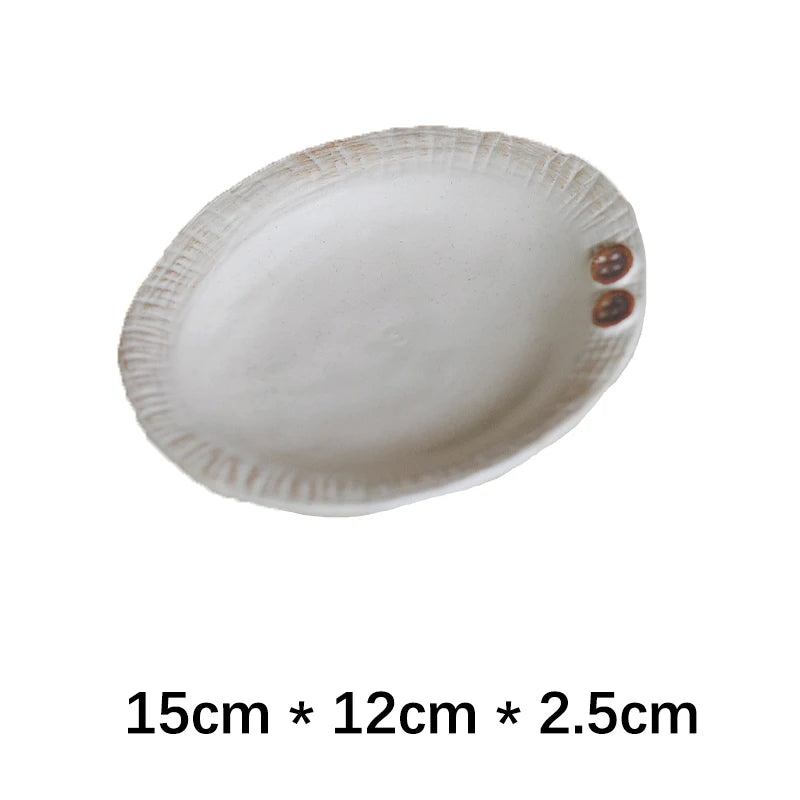 Creative Porcelain Bowl Vintage Hand-Made Button Relief Ceramic Homehold Dinnerware Fruit Vegetable Salad Bowls Kitchen Supplies