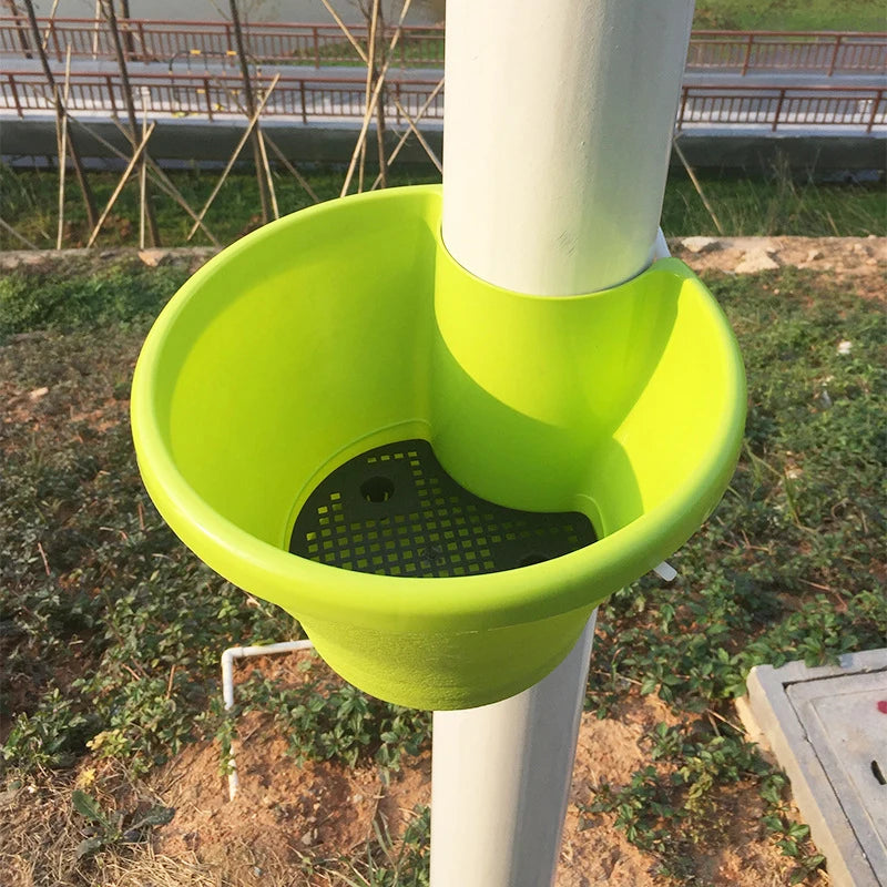 Flower Pot Exquisite Wall-mounted Plastic Wall Hanging Basket Flowerpot For Outdoor Garden Balcony Planter Bucket Home Decor