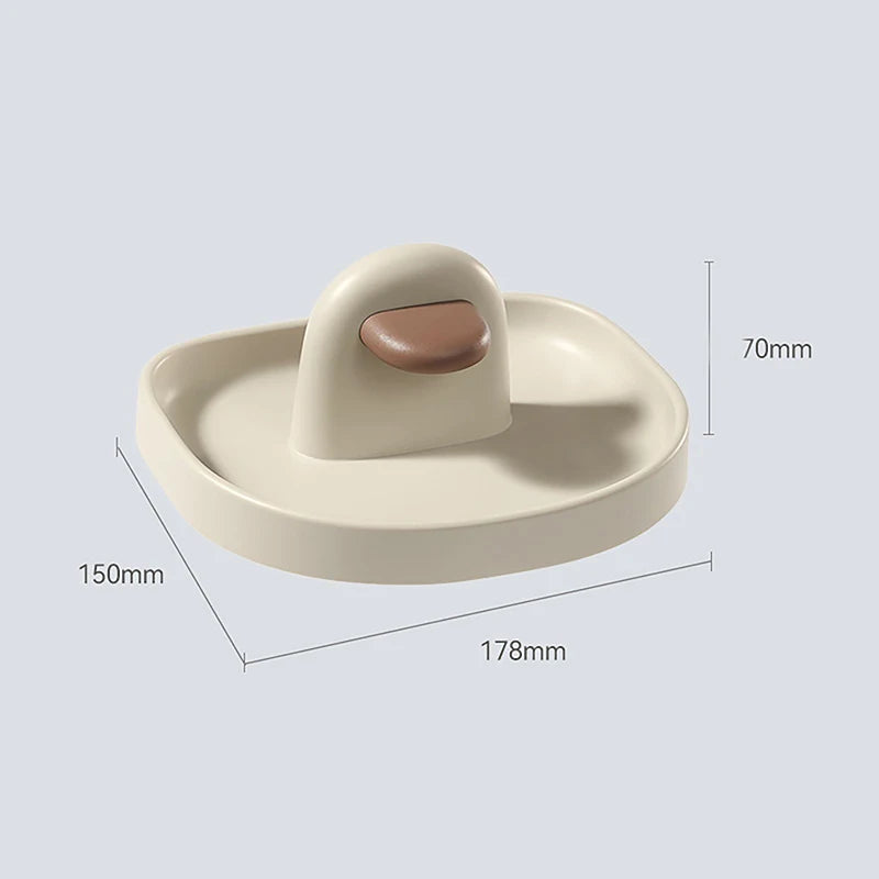 1pc Multifunctional Plastic Kitchen Countertop Storage Rack Household Soup Spoon Pot Cover Storage Rack