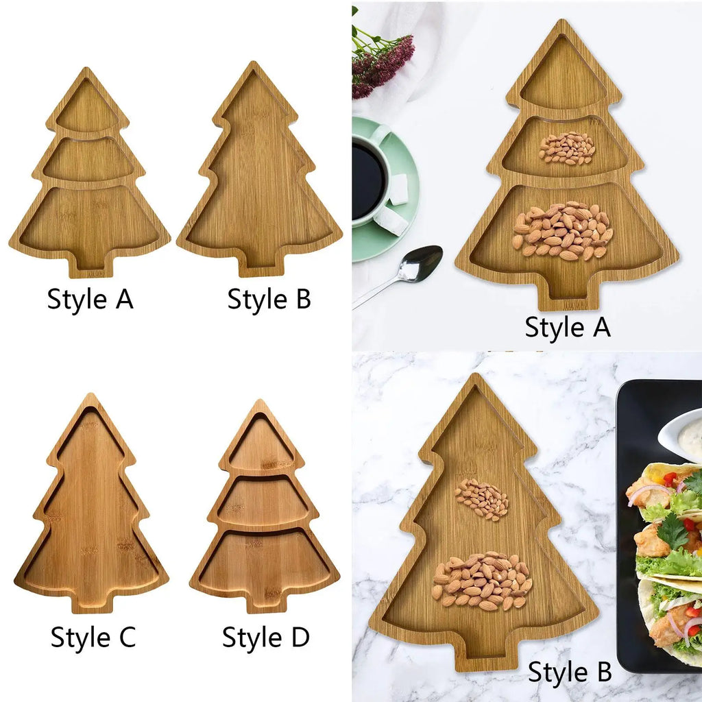 Christmas Serving Tray Dish Dinnerware Serveware Food Plate Serving Platter for Home Decor Kitchen Party Coffee Table Appetizer