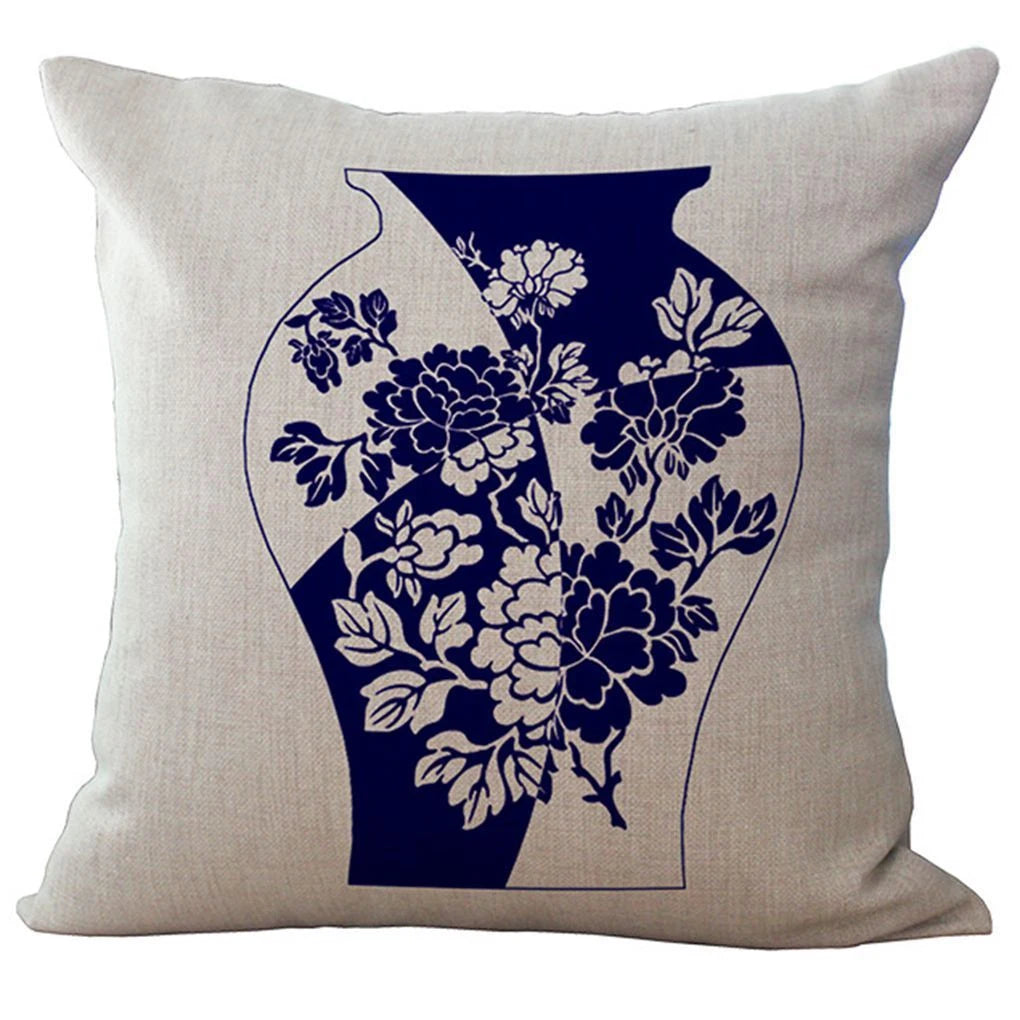 Reusable Cushion Case Cover Classical Double Sided Pattern Sofa Wear-resistant Hug Pillowcase Home Decor  Type 3