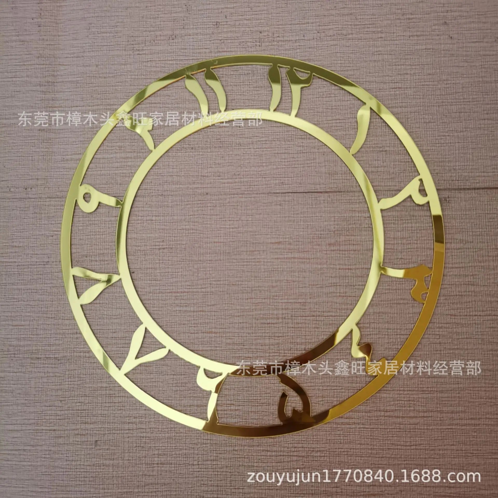 Arabic Round Mirror Clock Sticker, Acrylic Digital Wall Decor for Living Room Hotel Background, Self-Adhesive Timepiece