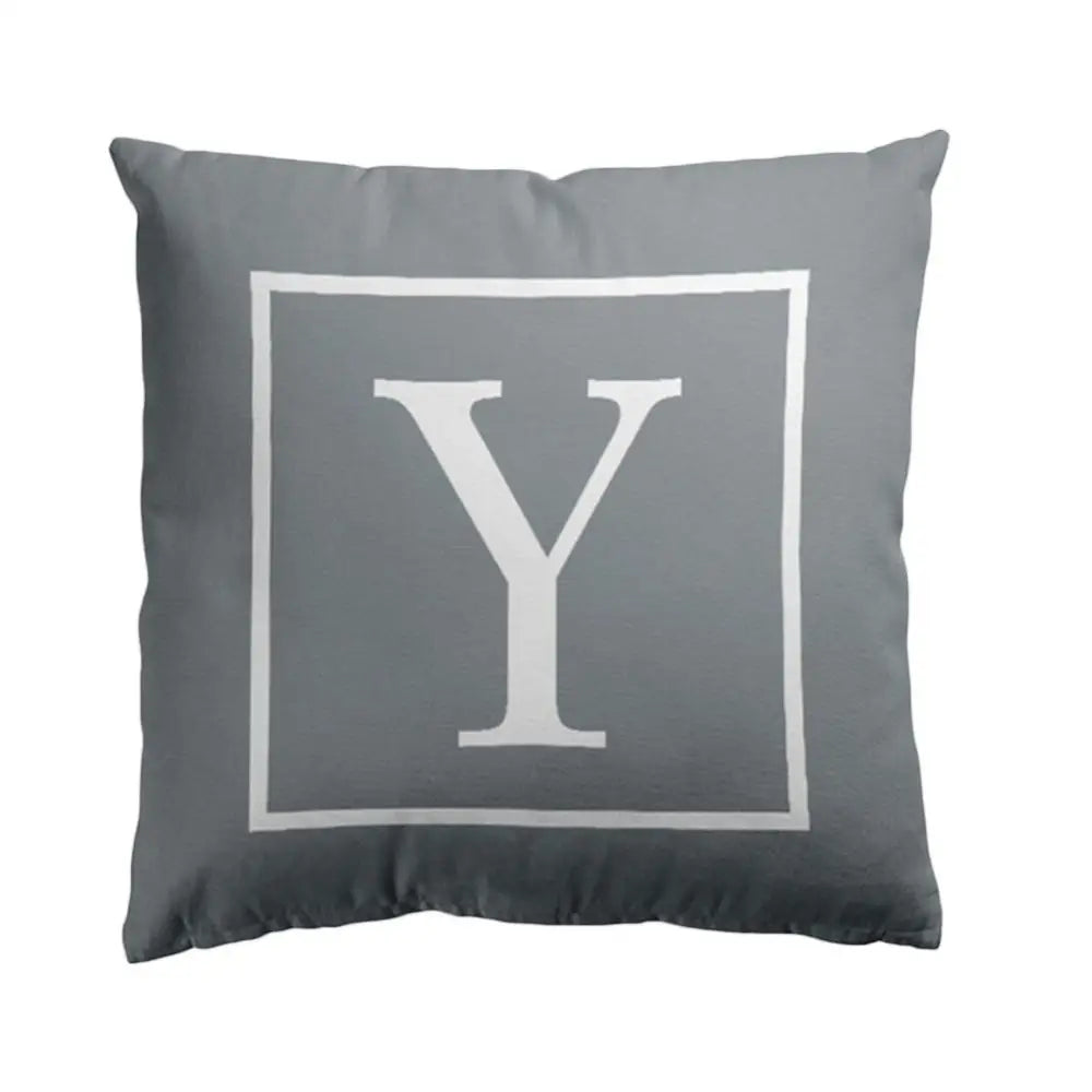 Pillow Cover Cushion Case 45x45cm English Letter Print Home Sofa Bed Car Decor