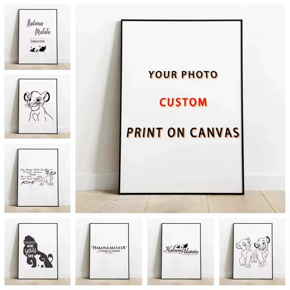 Custom Canvas Painting Wall Art Poster Animal Figure Landscape Abstrac Picture Parlor Hoom Decor Framed Unframed