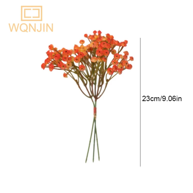 Simulated Flowers, Retro Autumn Babysbreath, Small Bouquets Flowers for Home Decoration, Flower Arrangement Accessories