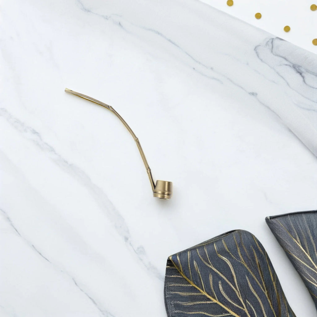 Water Ladle for Calligraphy Handmade Alloy Chinese Ink Stone Scoop Multi-Functional Brush Washer Artistic Painting Tool