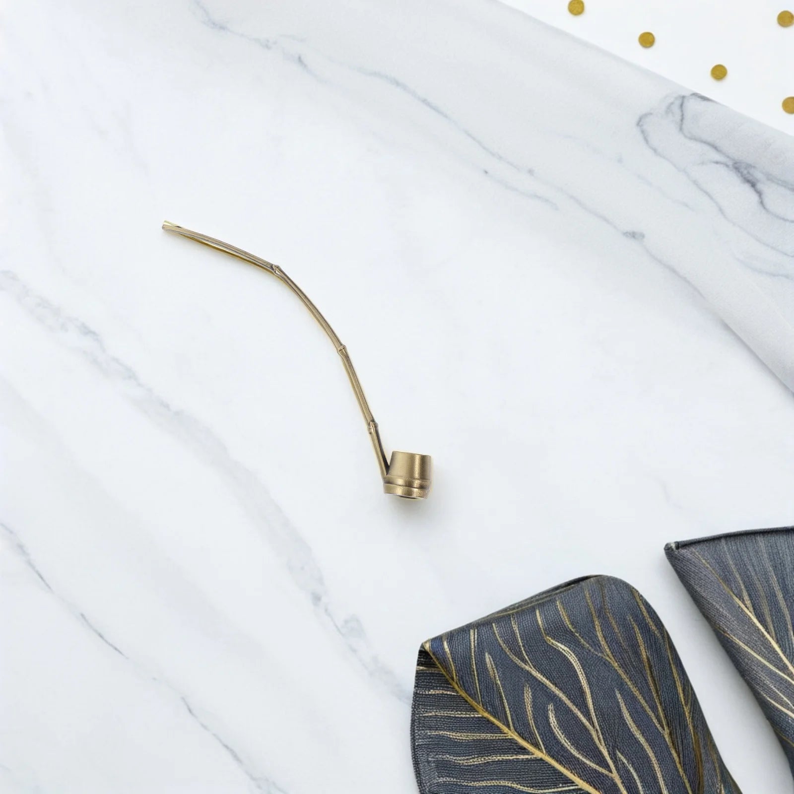 Water Ladle for Calligraphy Handmade Alloy Chinese Ink Stone Scoop Multi-Functional Brush Washer Artistic Painting Tool