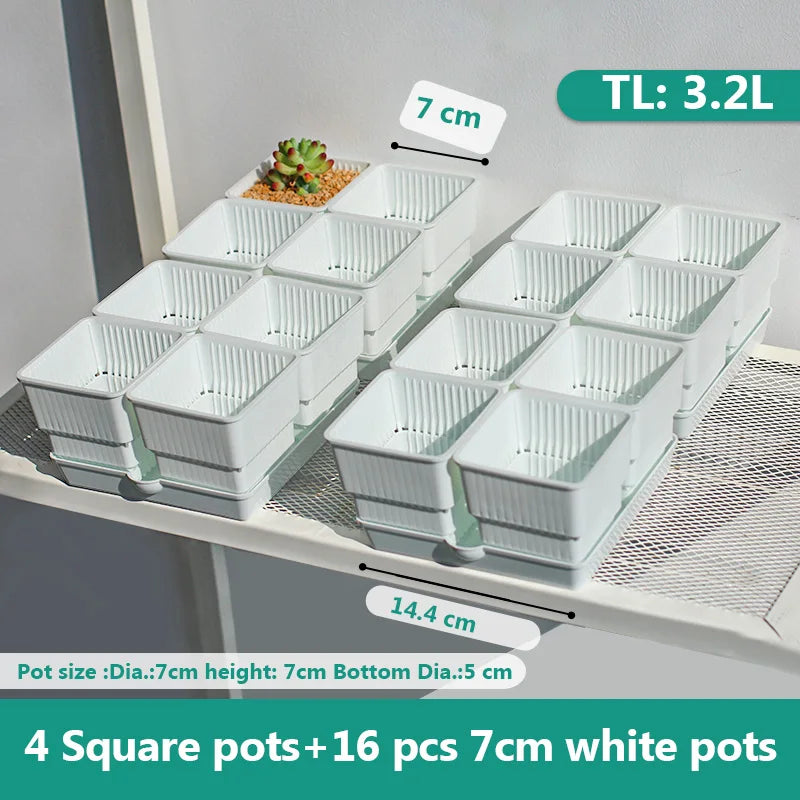 Meshpot 6cm/7cm Succulents Pot Plastic Flower Pot Cactus Planter Root Controlling Good Air System Garden Supplies Home Dec