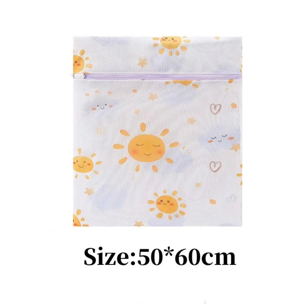 Portable Washing Machine Laundry Bags Printing Mesh Wash Bag Clothing Organizer Foldable Laundry Wash Bag Home