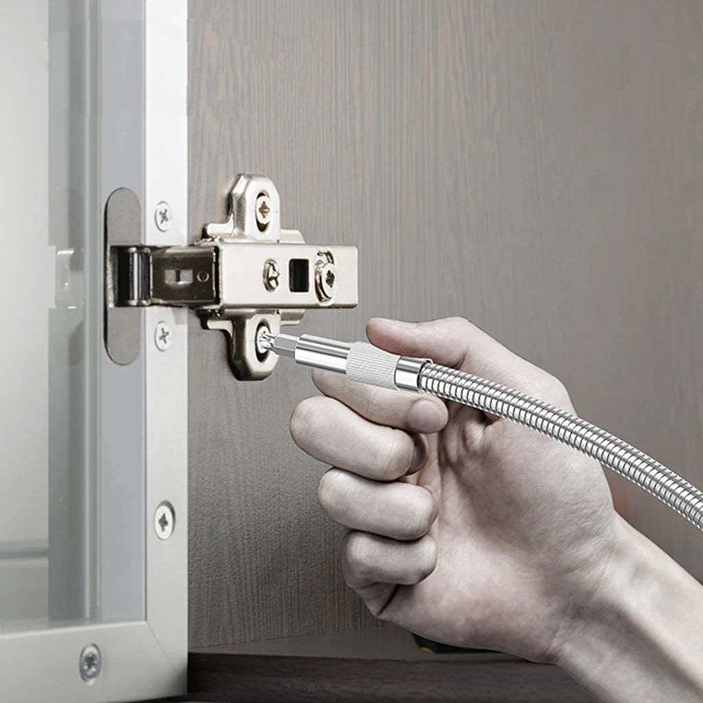 2pcs Flexible Screwdriver Shaft For Electric Drill Chuck, Hex Bit Connector Adapter, Tight Spaces Repair Tool, Auto Engine