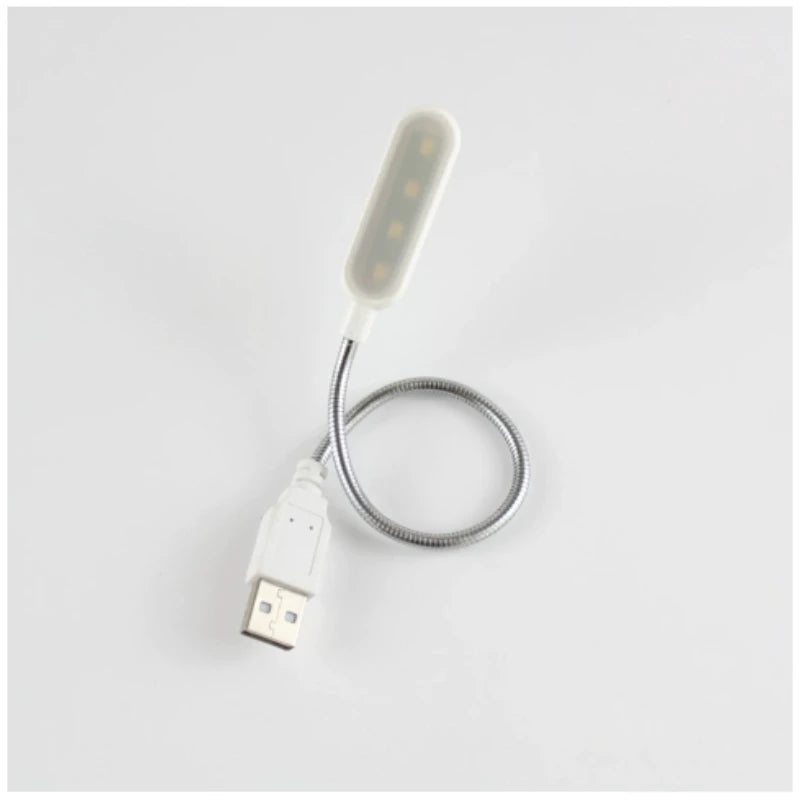Portable USB LED Notebook PC Mini Book Light Reading Light Table Lamp Flexible 6leds USB Lamp for Power Bank Laptop Computer