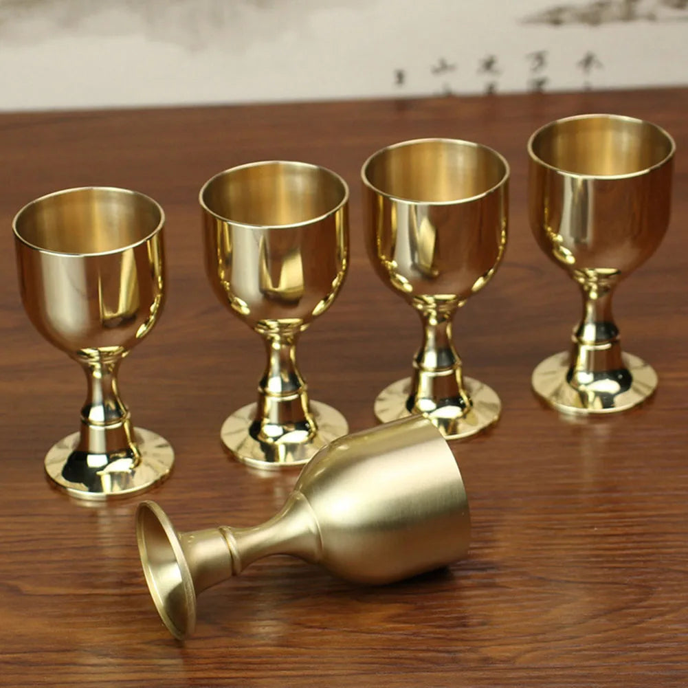 Vintage Brass Wine Glass Drinking Liquor Tumbler Cup Mug For Party Bar 15ml 30ml For Home Party Wedding Scene