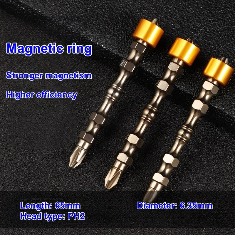 5/10pcs Magnetic Screwdriver Set Hex Handle 65mm Phillips Screwdriver Accessories Bit for Car/Home Electric Repair Tools Wrench
