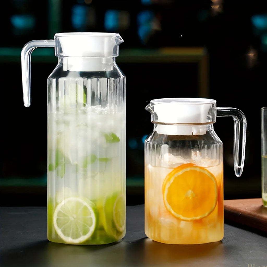 Pitcher With Lid - Beverage Serveware And Storage Container For Hot Liquids Or Cold Drinks Juice Container Iced Tea Pitcher