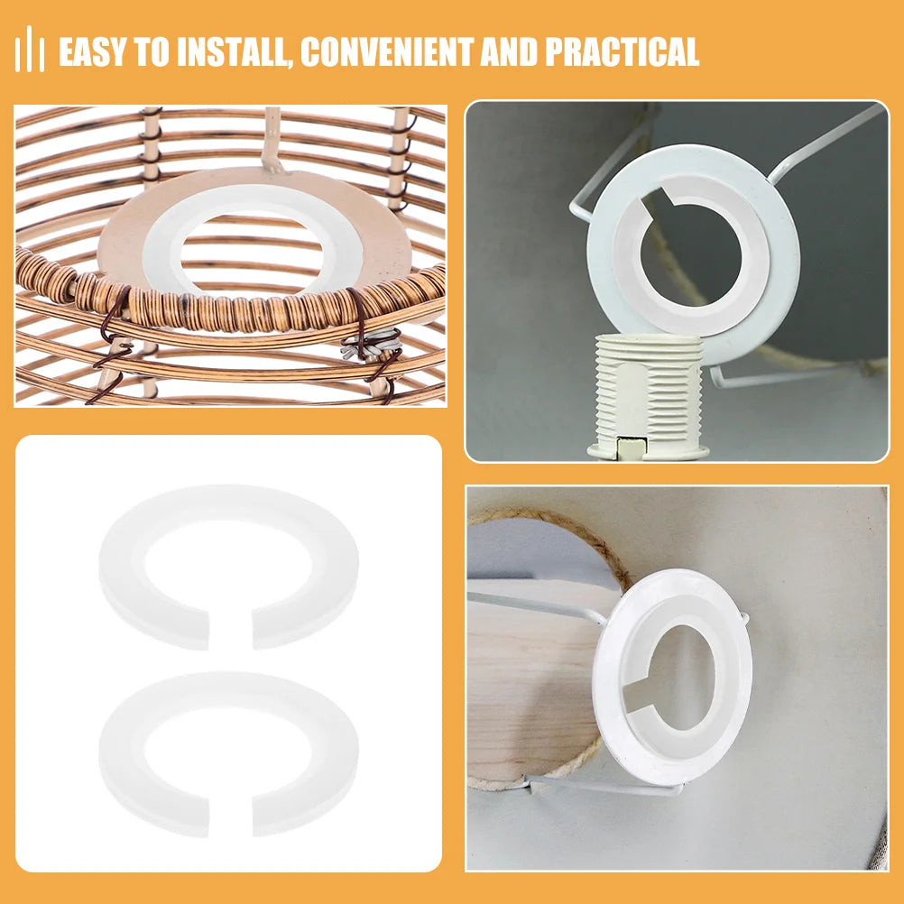 30Pcs Lamp Shade Adapter Ring E27 to E14 Lampshade Converter Plastic Reducer Rings Easy Install for Table Lamps Ceiling Light