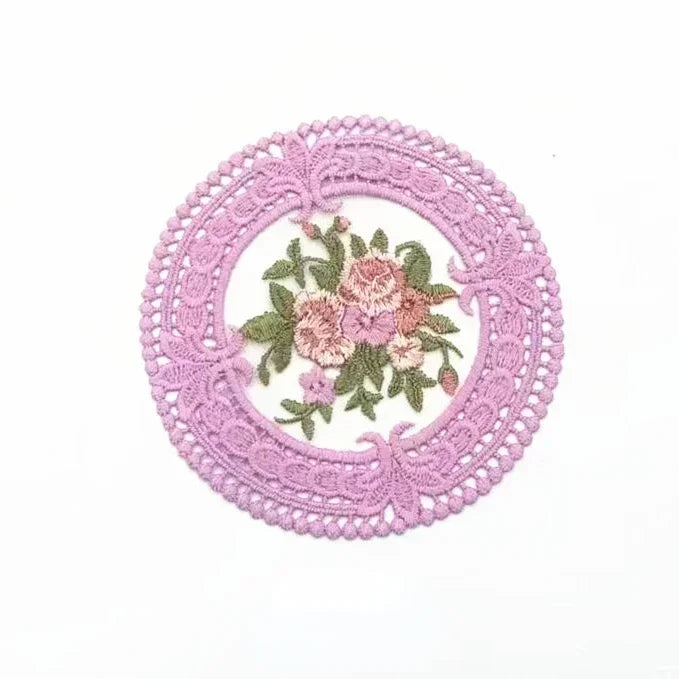 1Pc Dinning Lace Table Cover Embroidered Table Cloth Elegant Round Tablecloth Coffee Coasters Napkin Party Wedding Decoration