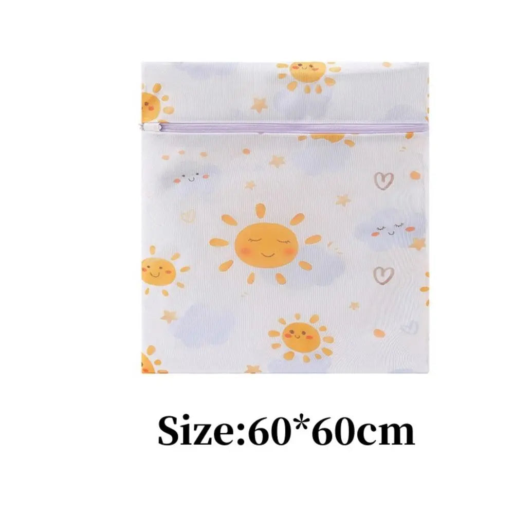 Portable Washing Machine Laundry Bags Printing Mesh Wash Bag Clothing Organizer Foldable Laundry Wash Bag Home