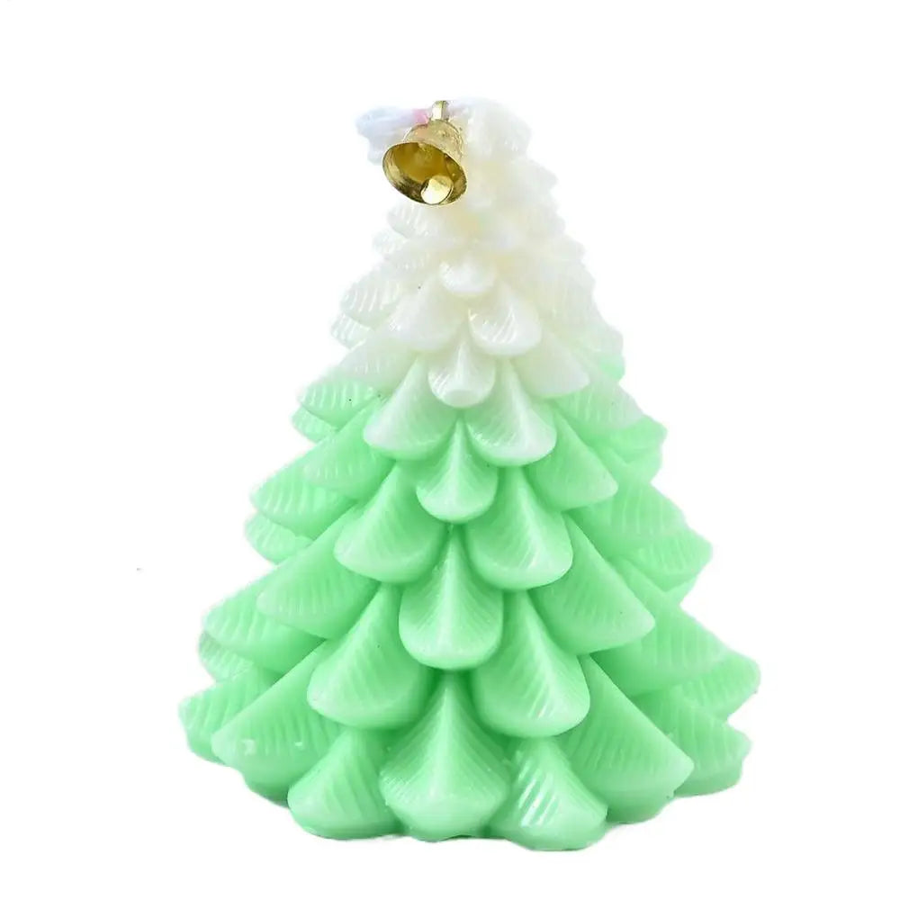 Christmas Candles Tree Shaped Long Lasting Burn Time Decor Winter Candle For Christmas Halloween Party Birthday Holiday Wedding