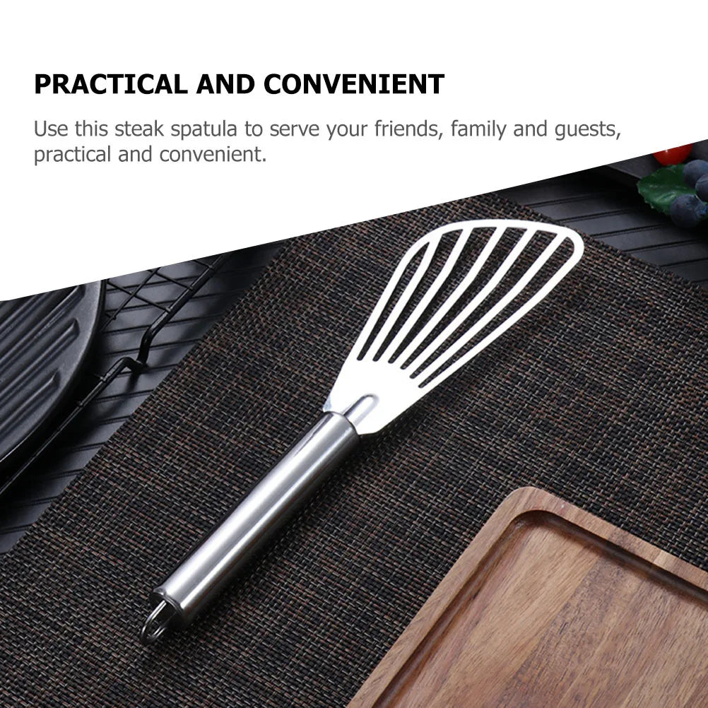 3Pcs Stainless Steel Cooking Spatulas Versatile Kitchen Tool for Steak Fish Bbq Pancakes Practical Home Accessories