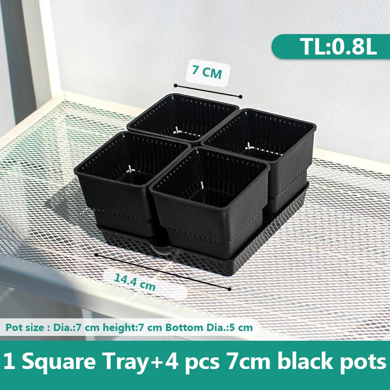 Meshpot 6cm/7cm Succulents Pot Plastic Flower Pot Cactus Planter Root Controlling Good Air System Garden Supplies Home Dec