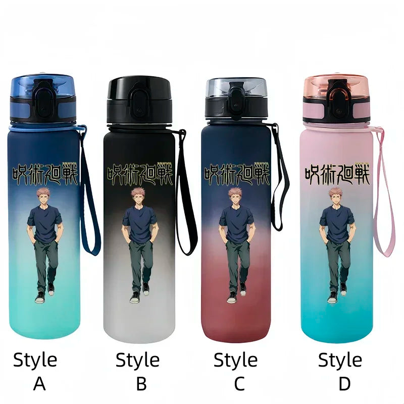 Jujutsu Kaisen Peripheral Cartoon Animation Water Bottle Sports Plastic Student Children Large Capacity 650ml Water Cup