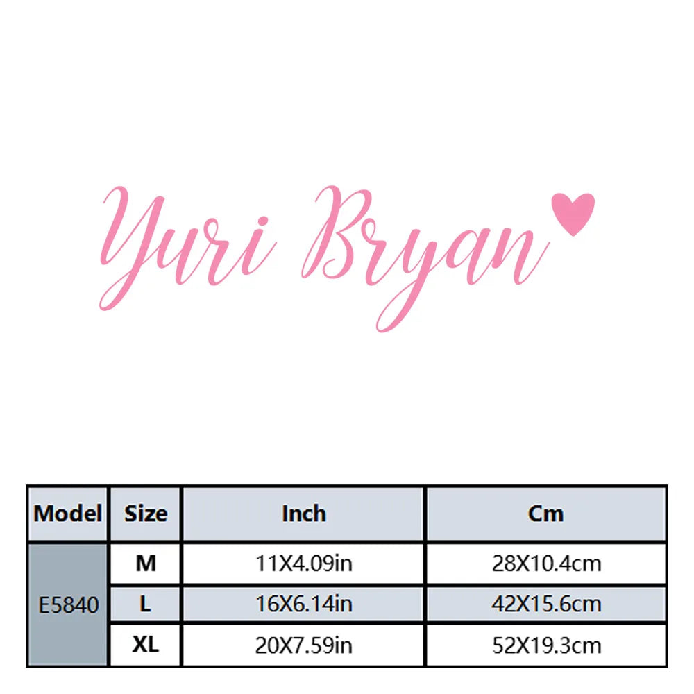 1pc Creative Customized Name Love Style Art Decor Wallpaper Wall Sticker Removable Wall Stickers Diy Wallpaper for Living Room D