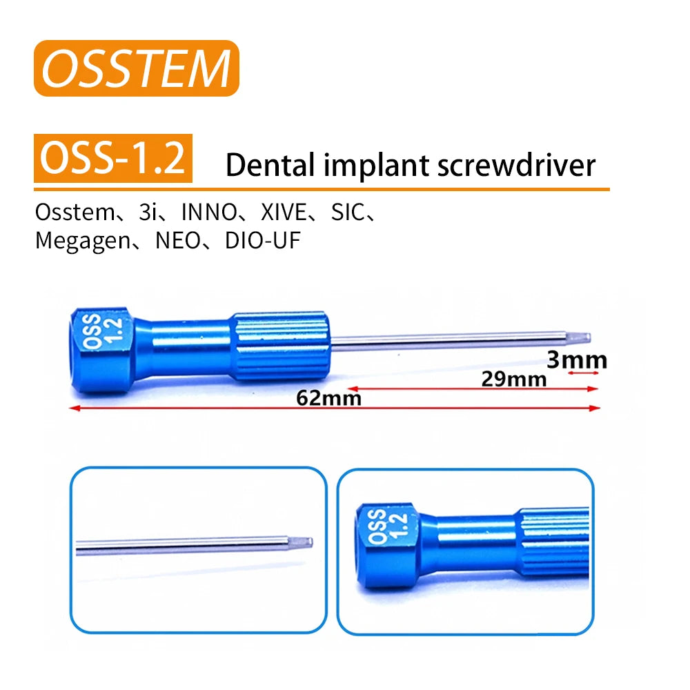 ITI Straumann Dentium Osstem Accessories Dental Implant Screw Driver Open Closed Tray Analog RC NC Cap