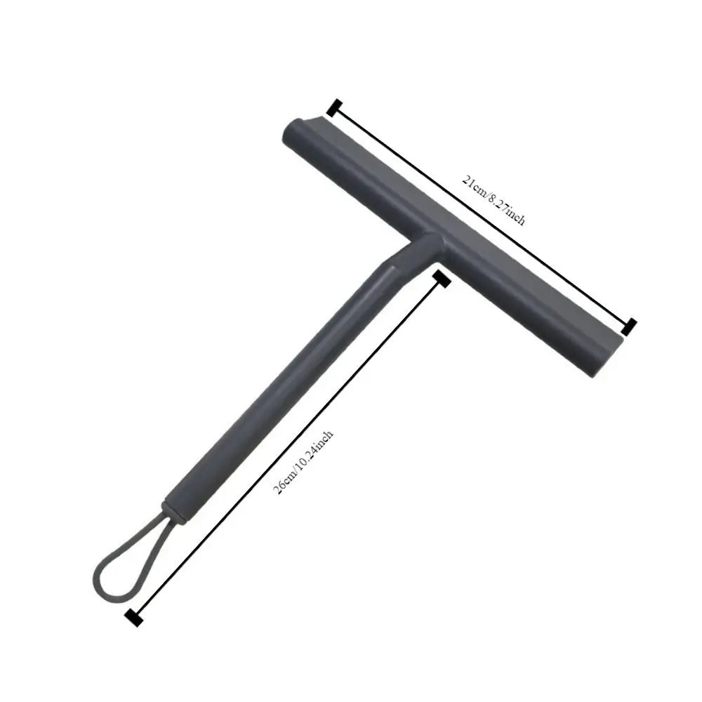 Labor-saving Silicone Shower Squeegee Scraper Plastic Cleaning Glass Clean Scraper Soft Black Washing Wiper Bathroom