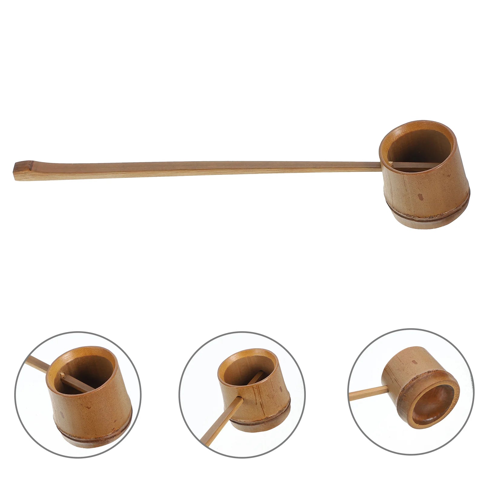 Long Handle Bamboo Water Scoop Kitchen Ladle Bath Salt Spoon Laundry Powder Dipper Flour Gadget Tea Ceremony Watering Can Bamboo