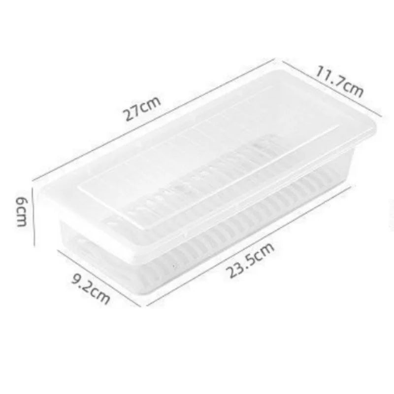Airtight Food Storage Containers Set - Refrigerator Safe, Stackable, Detachable Drain Tray for Fresh Seafood, Fruits, Vegetables
