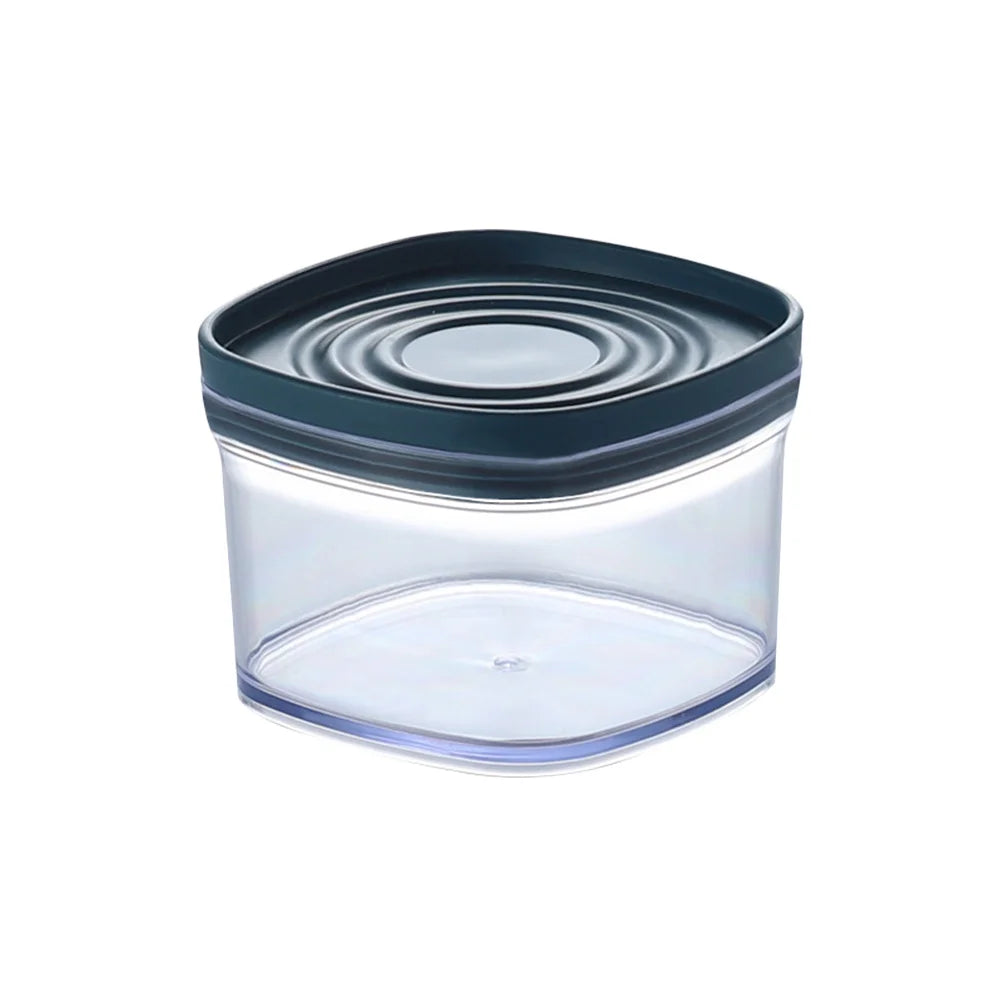 2Pcs Transparent Plastic Storage Jar Thickened Airtight Silicone Seal Lid Container for Kitchen Dry Fruits Nuts Snacks Food