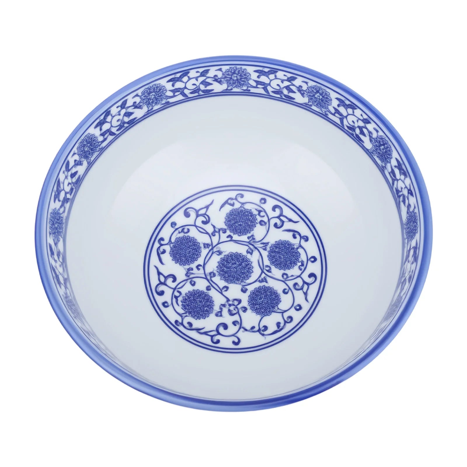 1Pcs Chinese Style Ceramic Bowls Blue and White Porcelain for Hot Cold Meals Soups Noodles Salads Fruits Ceramic Bowl