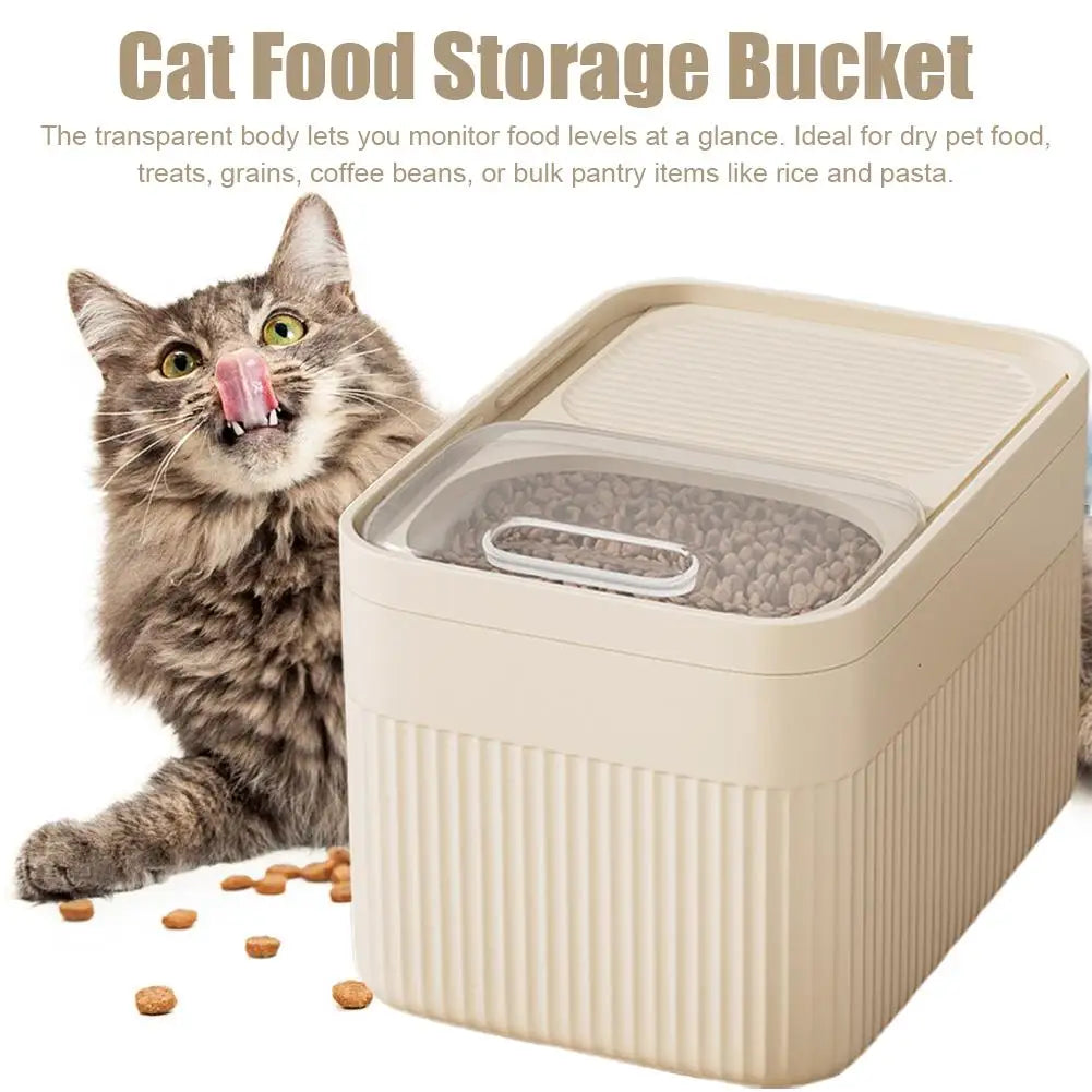 Airtight Pet Food Storage Container For Dog Cat Pet Food Storage Barrel Large Capacity Barrel Food Sealed Moisture-Proof St F6I3
