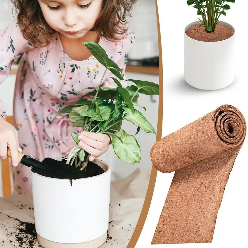 Planter Liner Garden Coco Fiber Plant Pot Filler Reusable Basket Liners Roll Drainage Pad For Garden Decoration Window Box
