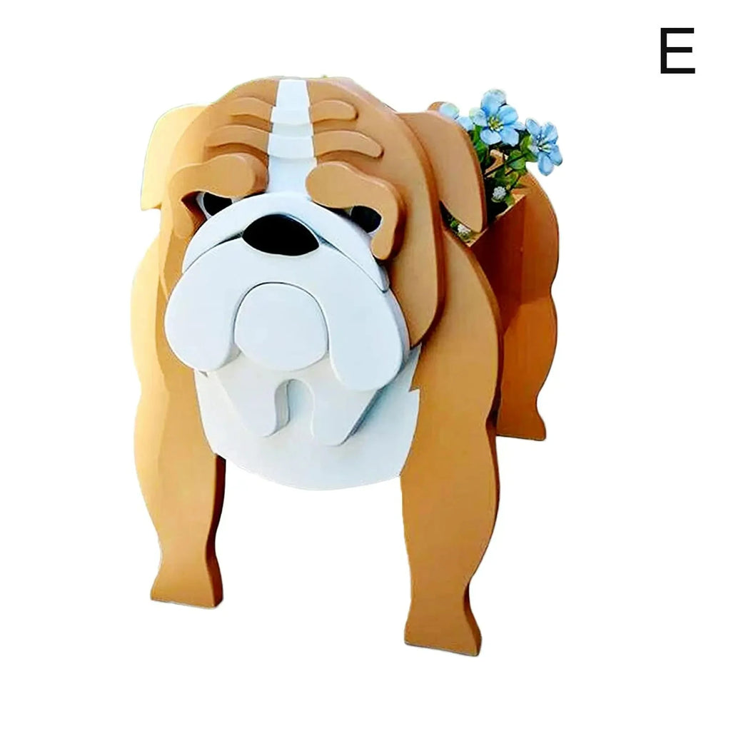 Cute Animal DIY Flower Planter PVC Pet Dog Potted Garden Yard Decoration Plant Container Holder Decor Garden Flower Pots  Orname