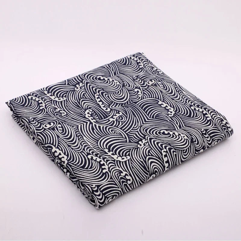 Printed Linen Cotton Fabric Cloth For Curtain Christmas Home Tablecloth Table Runner Pillow Cushion Handwork Sewing Placemat Bag