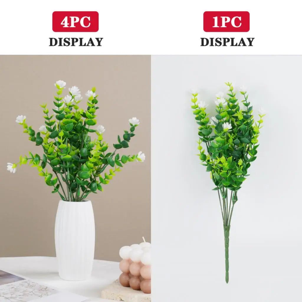 1 Bundle Outdoor UV Resistant Artificial Flowers Greenery Shrubs Plants Fake Flower for Wedding Garden Kitchen Office Decor