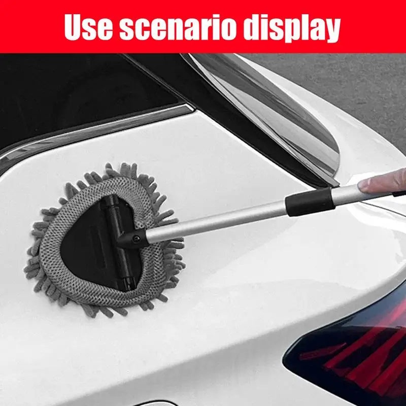 Window Cleaning Kit Car Glass Cleaner Wiper Telescopic Auto Dusting Maintenance Supplies For Rearview Mirror Glass Bathroom Home