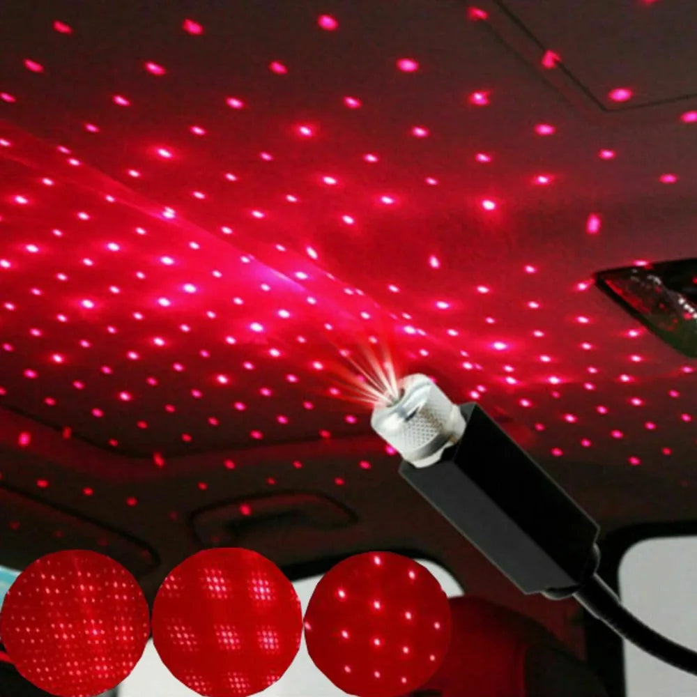 Mini Car Roof Star Sky Lamp Plug And Play USB Projection Ambience Night Light Interior Ambient Car Ceiling Star Lights