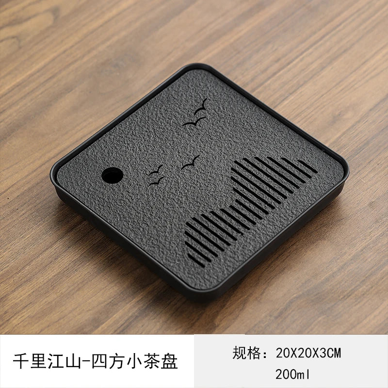 Chinese Style Aesthetics Tea Tray Kung Fu Light Luxury Lounge Creative Modern Tray Gift Serving Ceremony Bandejas Home Products