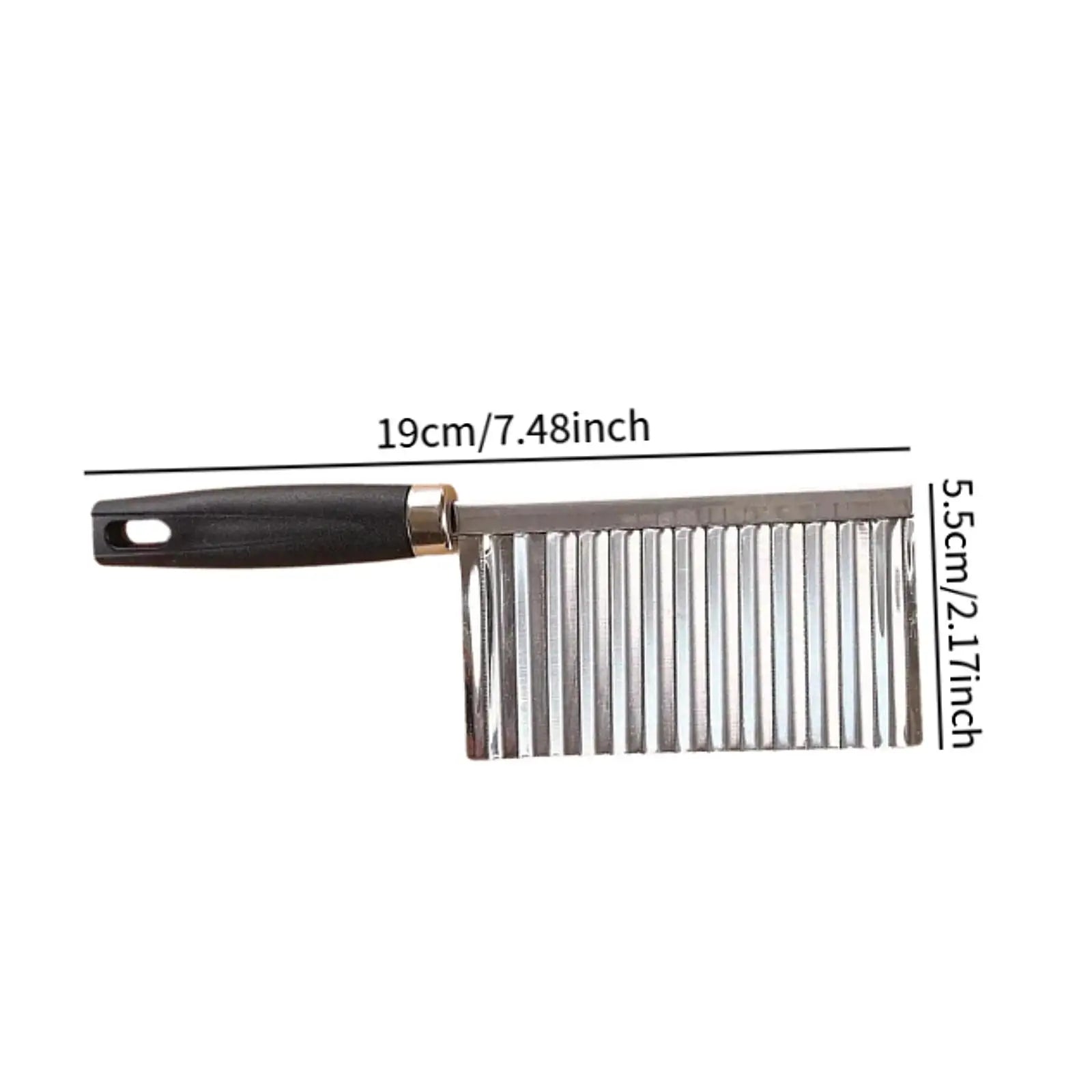 Stainless Steel Potato Crinkle Cutter Veggie Slicers wooden handle for Home Kitchen Vegetables Fruit Salad French Fry Slicer