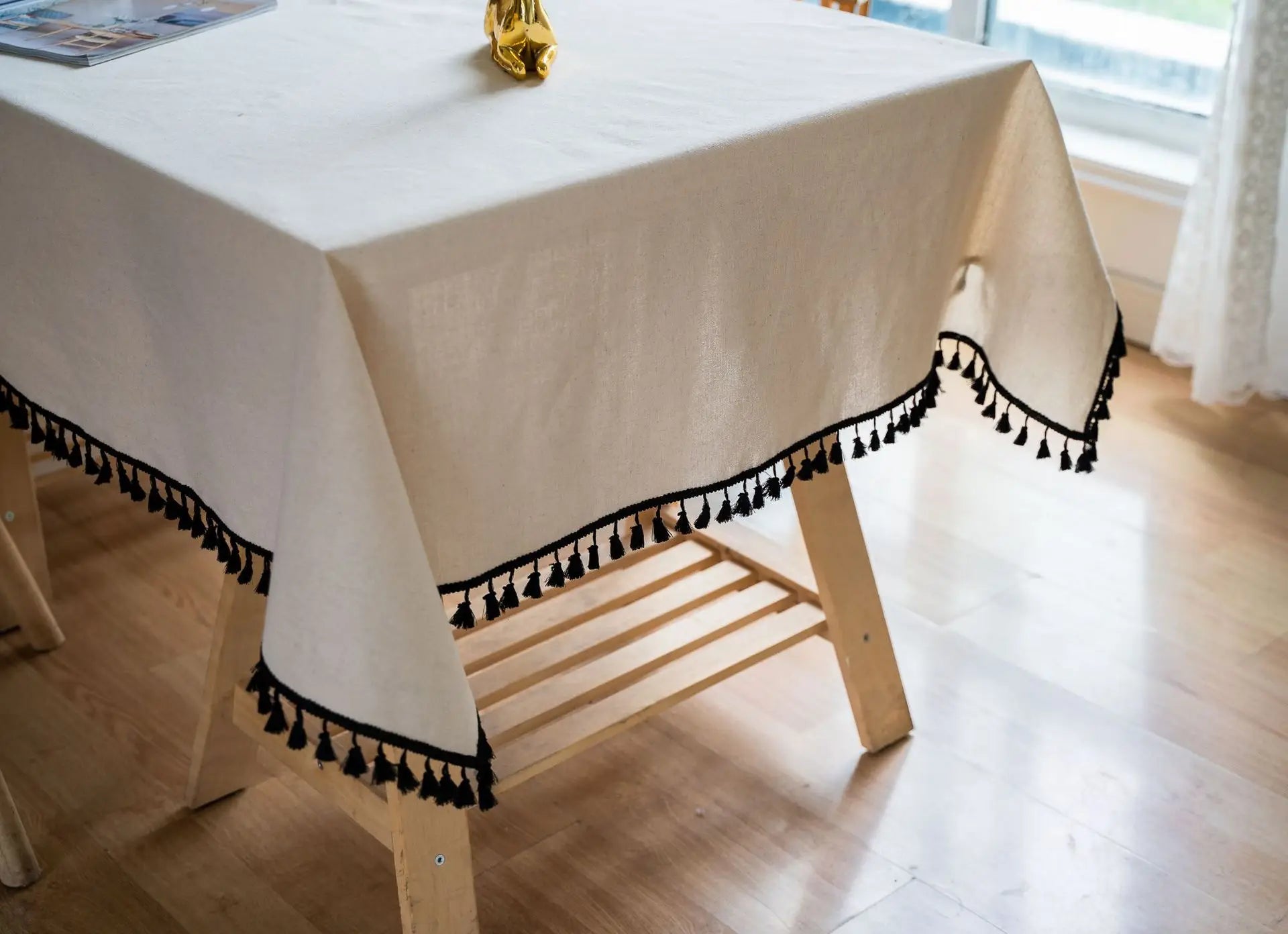 Table Clothes For Dining Table Elegant Rectangular Cotton Linen Tablecloths Square Dining Table Cloth with Tassel On The Coffee