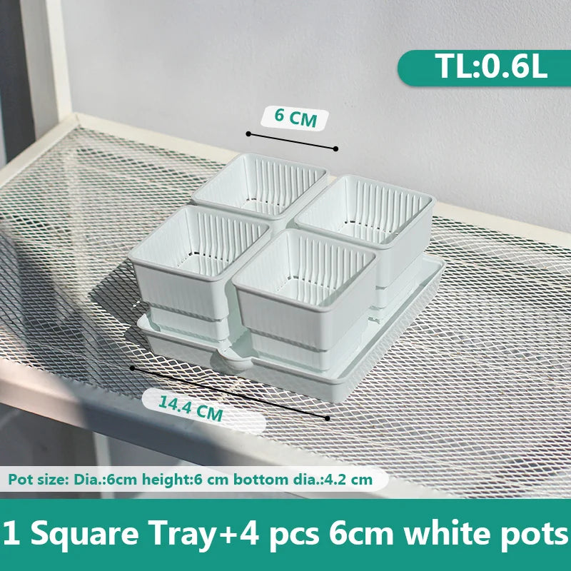 Meshpot 6cm/7cm Succulents Pot Plastic Flower Pot Cactus Planter Root Controlling Good Air System Garden Supplies Home Dec