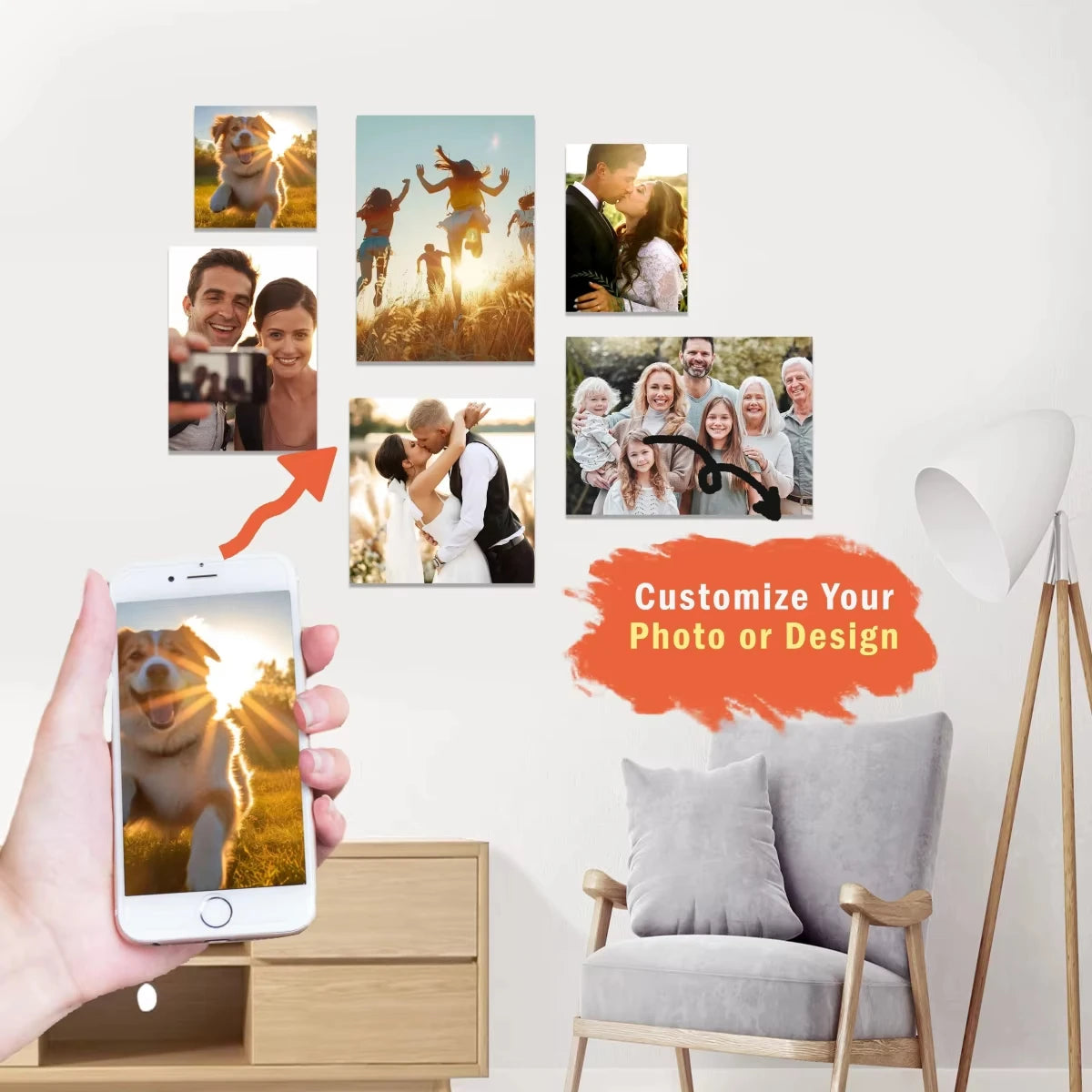 Custom Canvas Painting Wall Art Poster Animal Figure Landscape Abstrac Picture Parlor Hoom Decor Framed Unframed