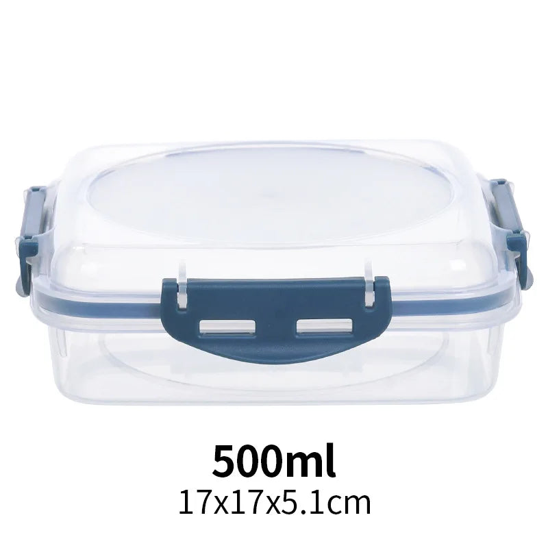 500ml Airtight Sandwich Box Container Leakproof Food Storage for Lunch Bento Sandwiches and Snacks