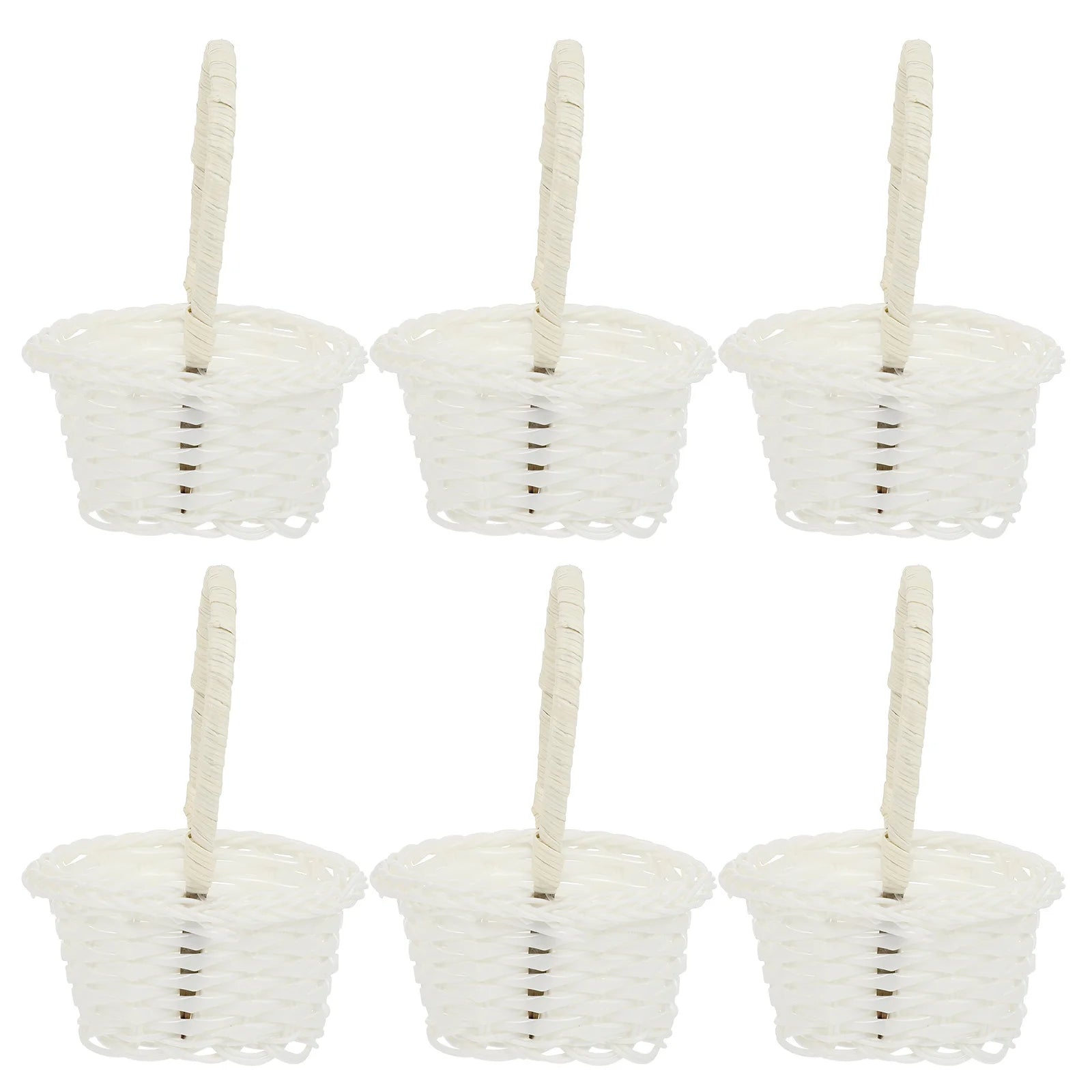 6pcs Woven Storage Baskets Rattan Basket For Home Hotel Organization Natural Decorative Picnic Snack Hamper Picking Planting