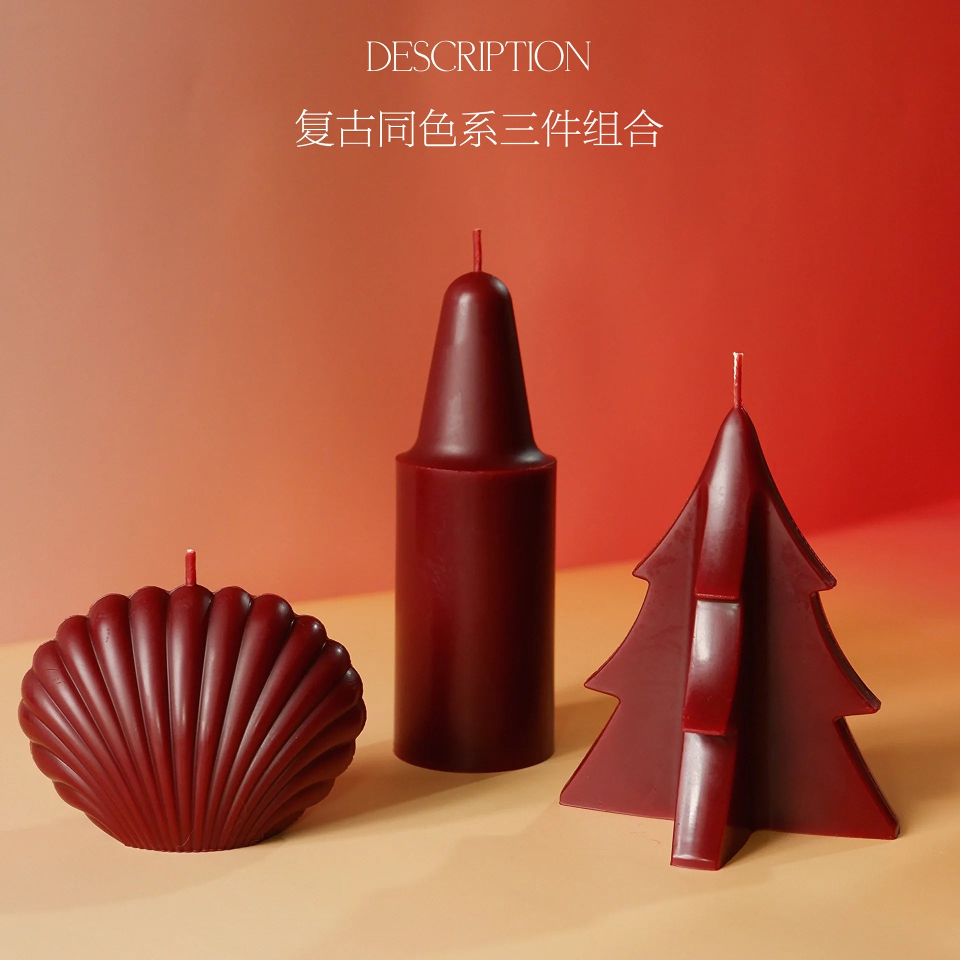 French Vermilion Handmade Aromatherapy Candles, Romantic Atmosphere Decoration For Home Dining Tables, Wedding Gifts