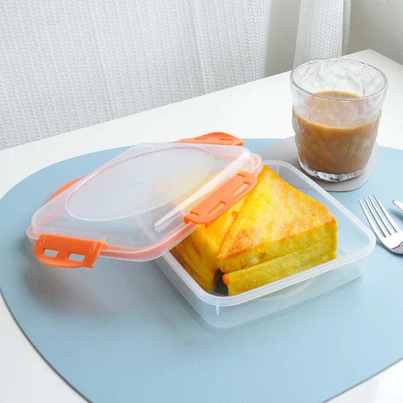 500ml Airtight Sandwich Box Container Leakproof Food Storage for Lunch Bento Sandwiches and Snacks