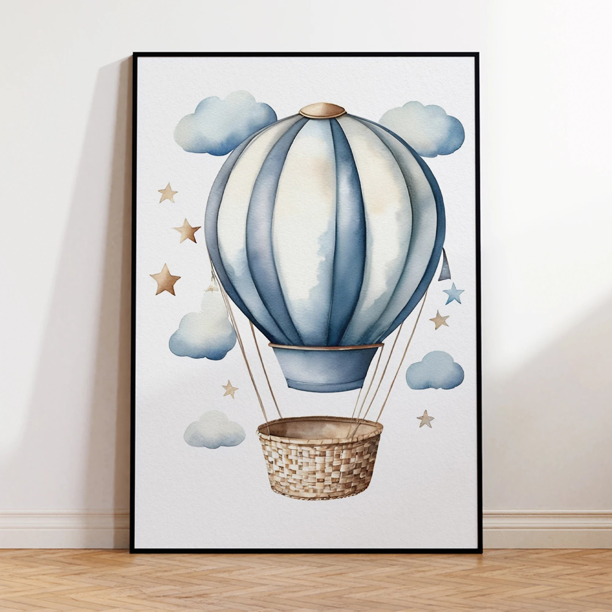 Cartoon Children Airplane Helicopter Hot Air Balloon Wall Art Prints Canvas Painting Poster Picture For Living Room Home Decor