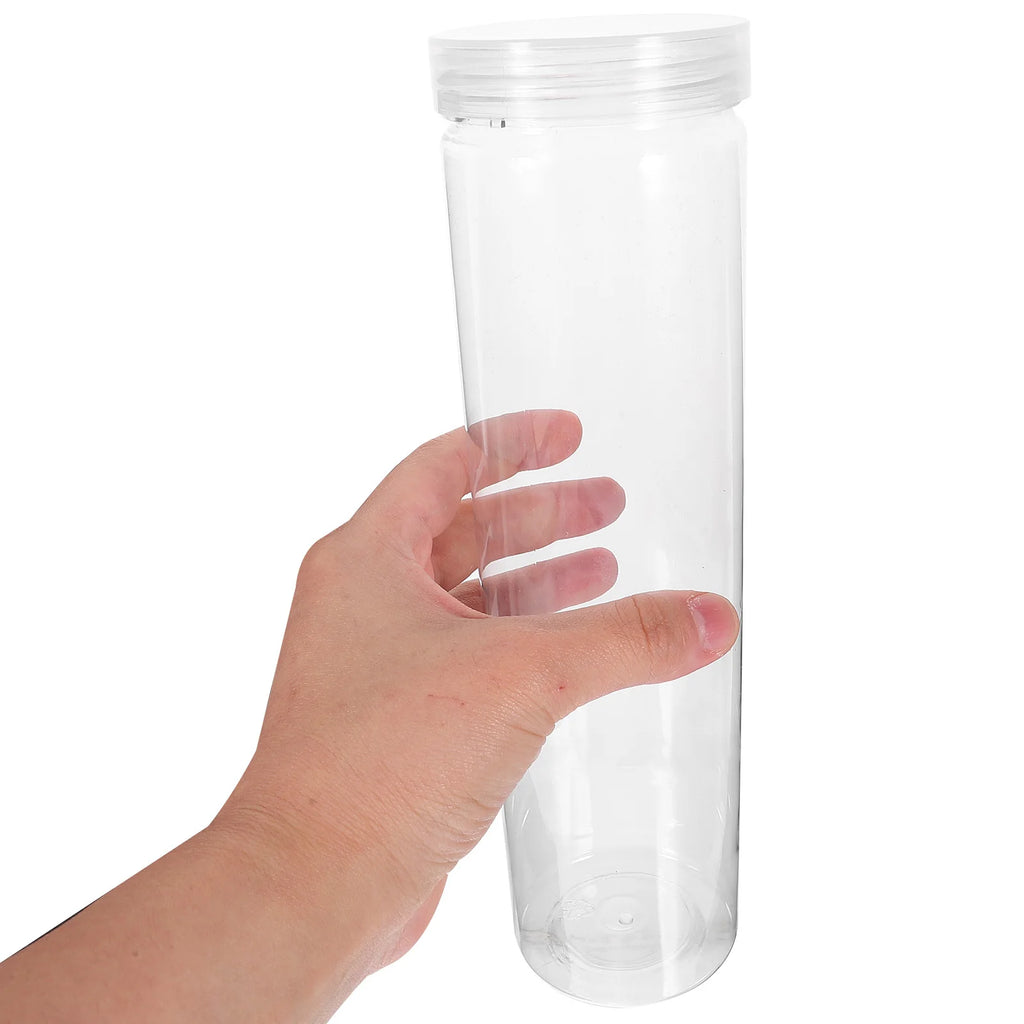 3Pcs Reusable Plastic Storage Jars with Lid Airtight Food Containers Pantry Organizer Empty Plastic Jars